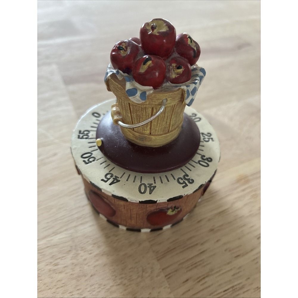 Vintage Apple Basket Kitchen Timer Country Style Decorations Mechanical Timer